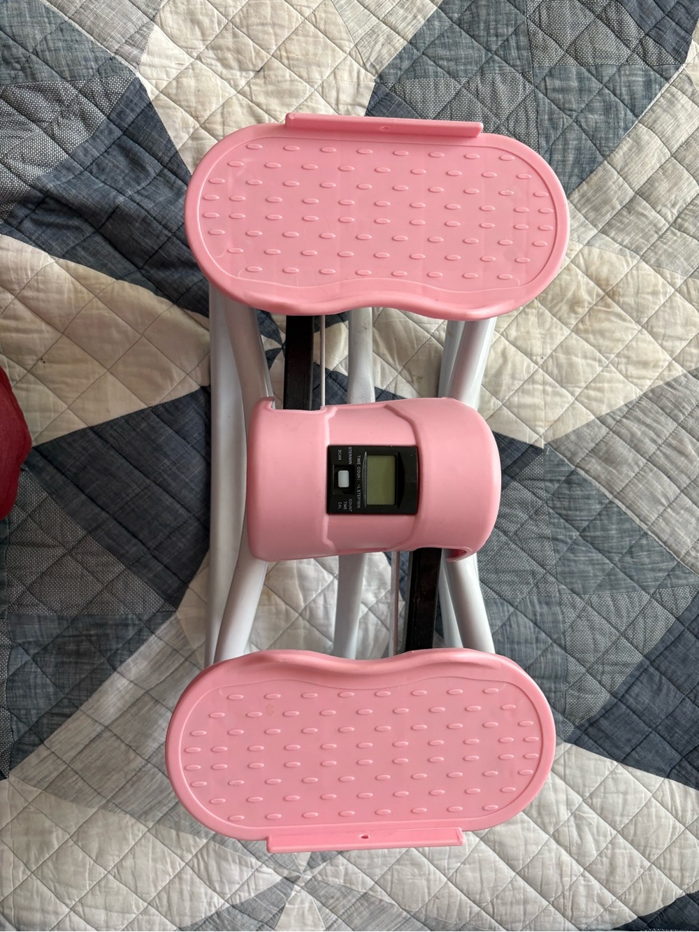 Pink Compact Two-Step Home Exercise step-rocker with Digital Counter - Picture 4 of 4